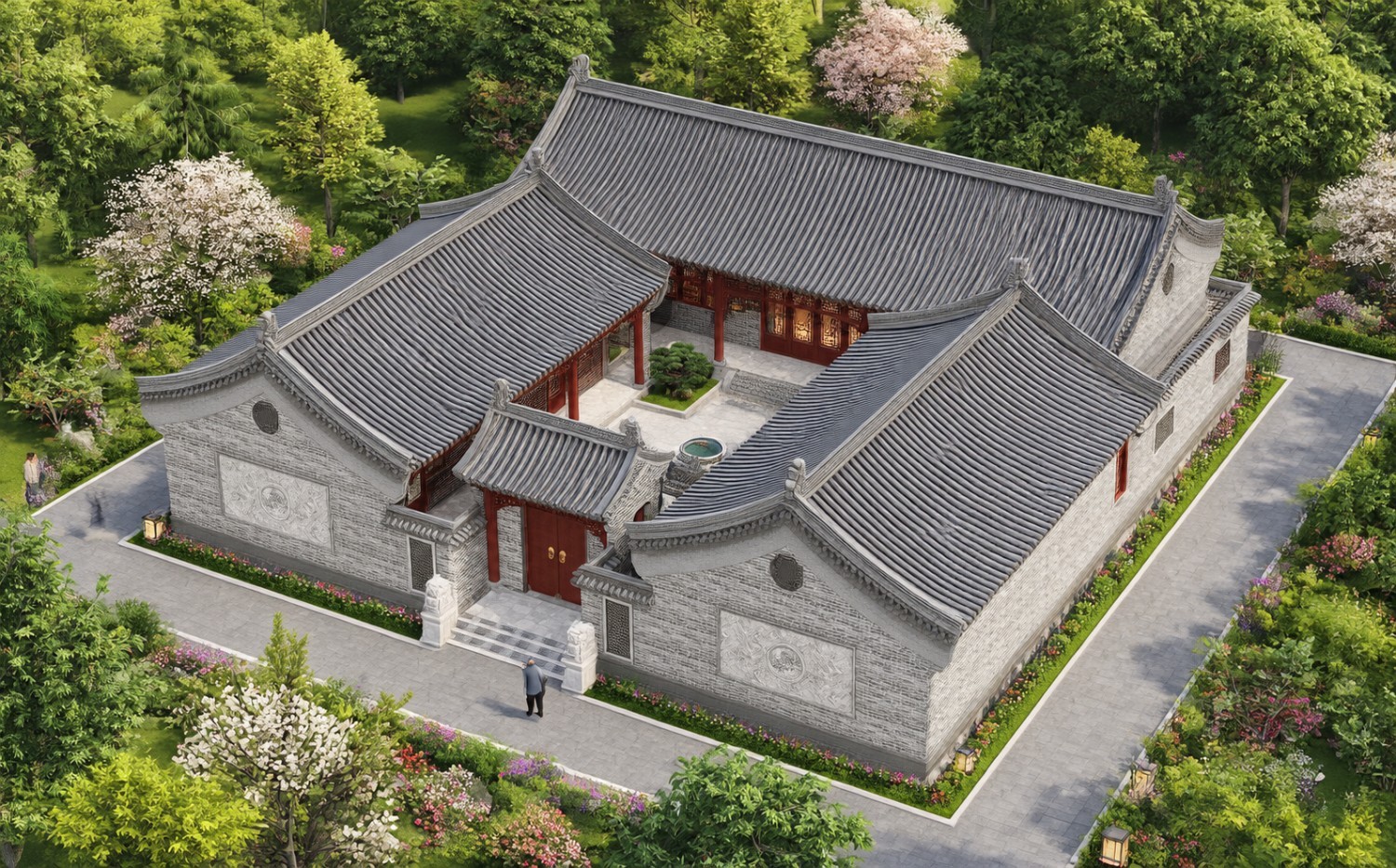 湖北枣阳唐家一层中式三合院