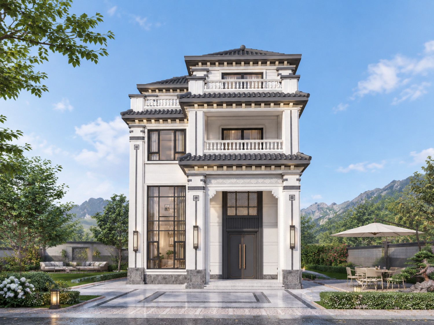 广东广州李家四层欧式别墅