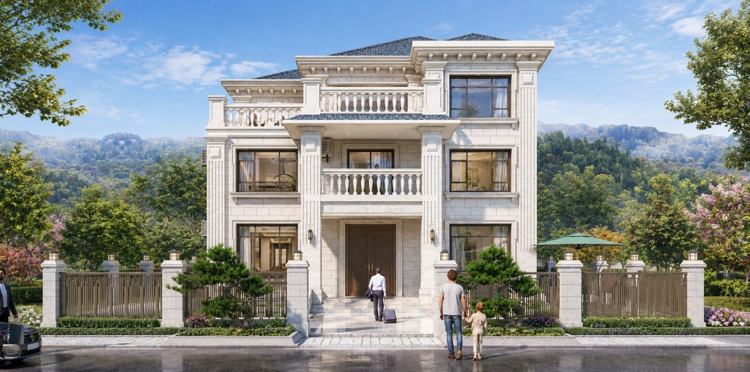 福建三明三层欧式自建别墅设计