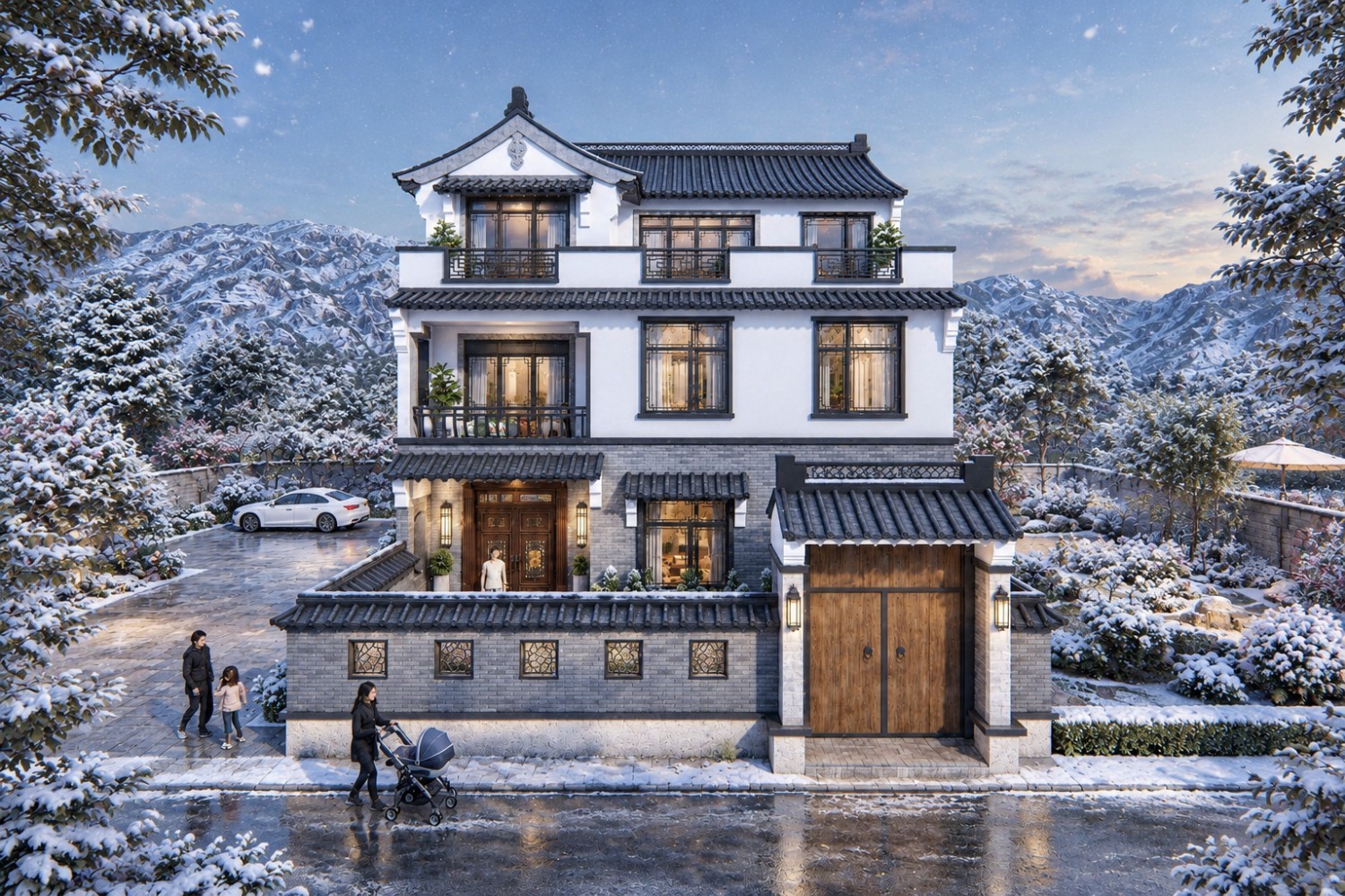福建龙岩蒋家中式别墅