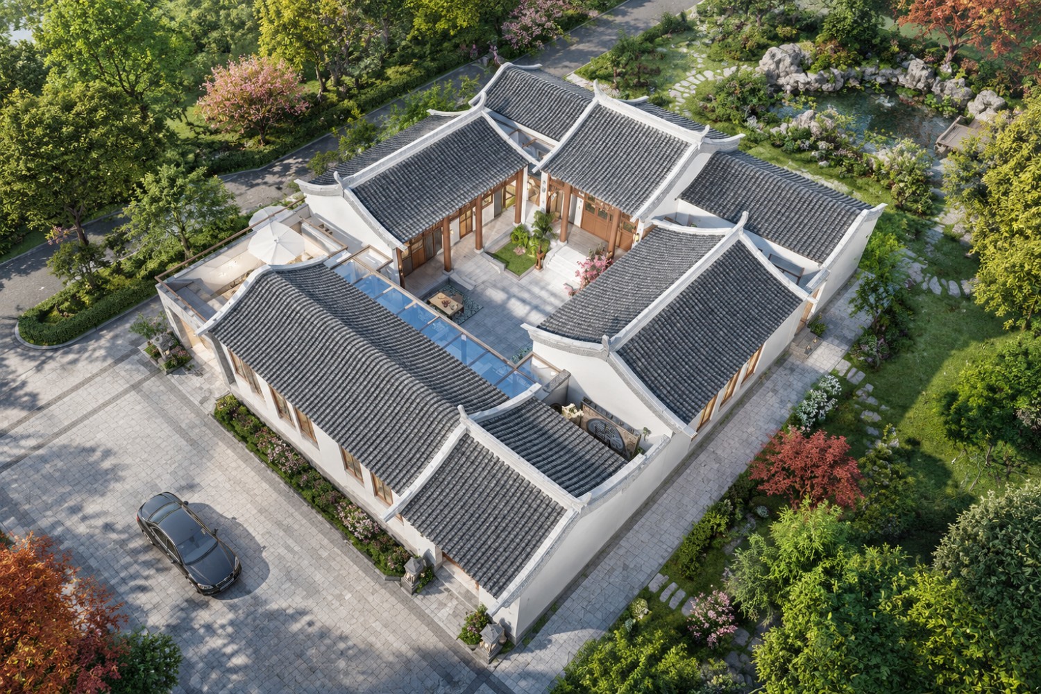 湖南湘潭唐家中式四合院