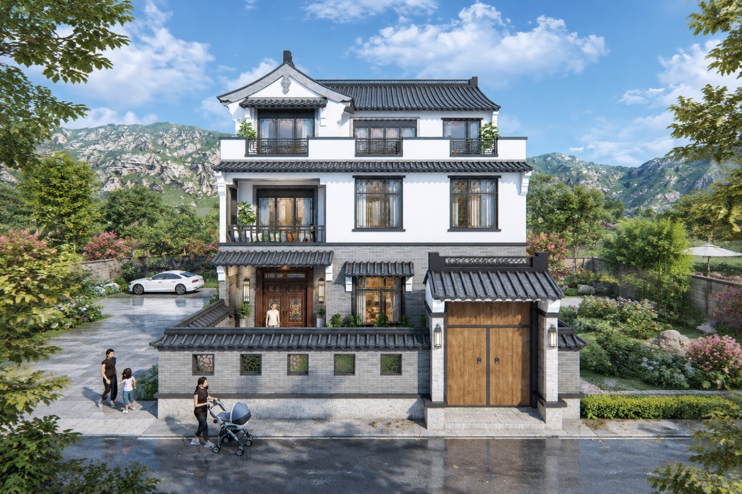 福建龙岩蒋家中式别墅