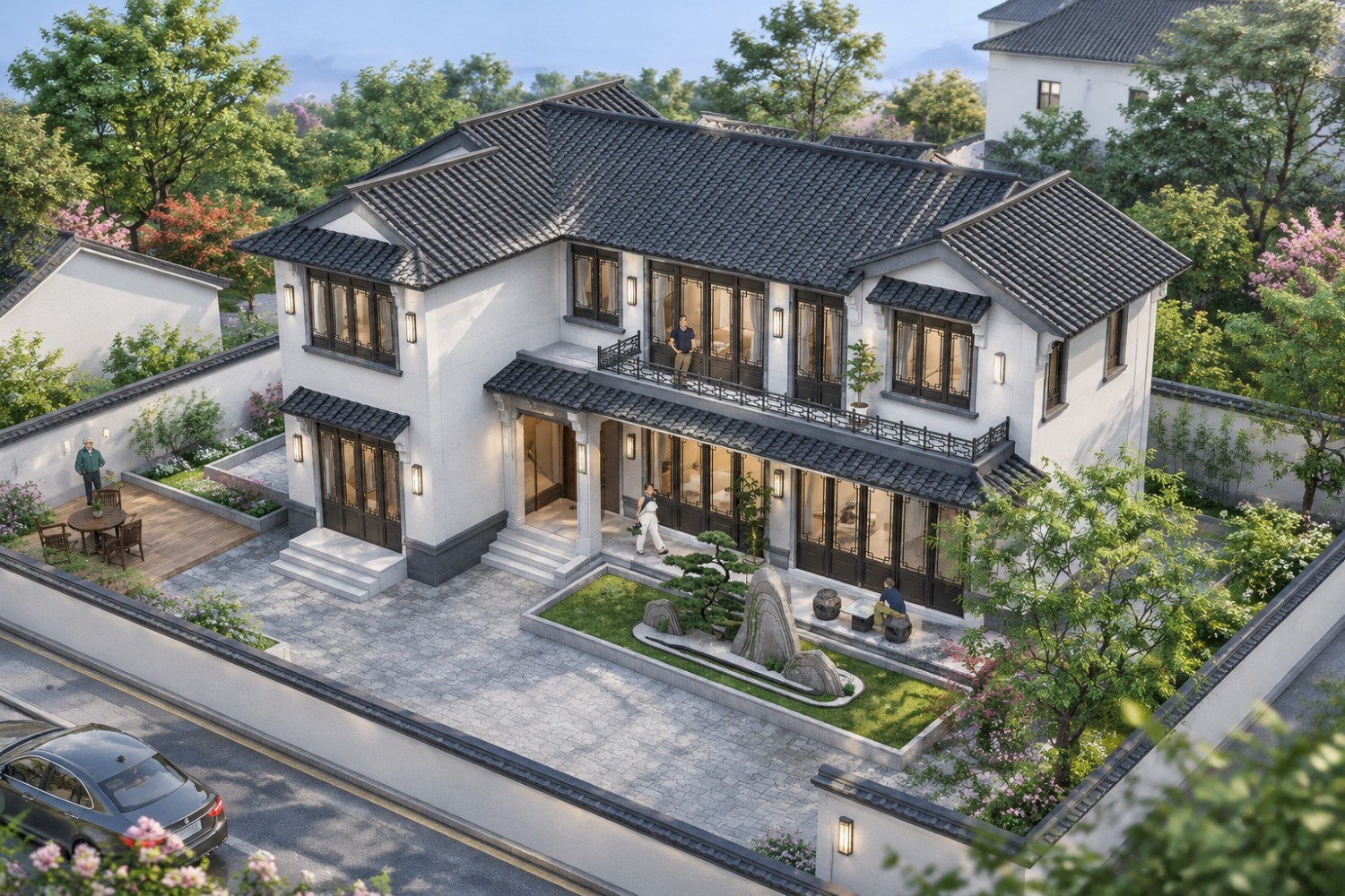 湖北仙桃李家新中式宅院