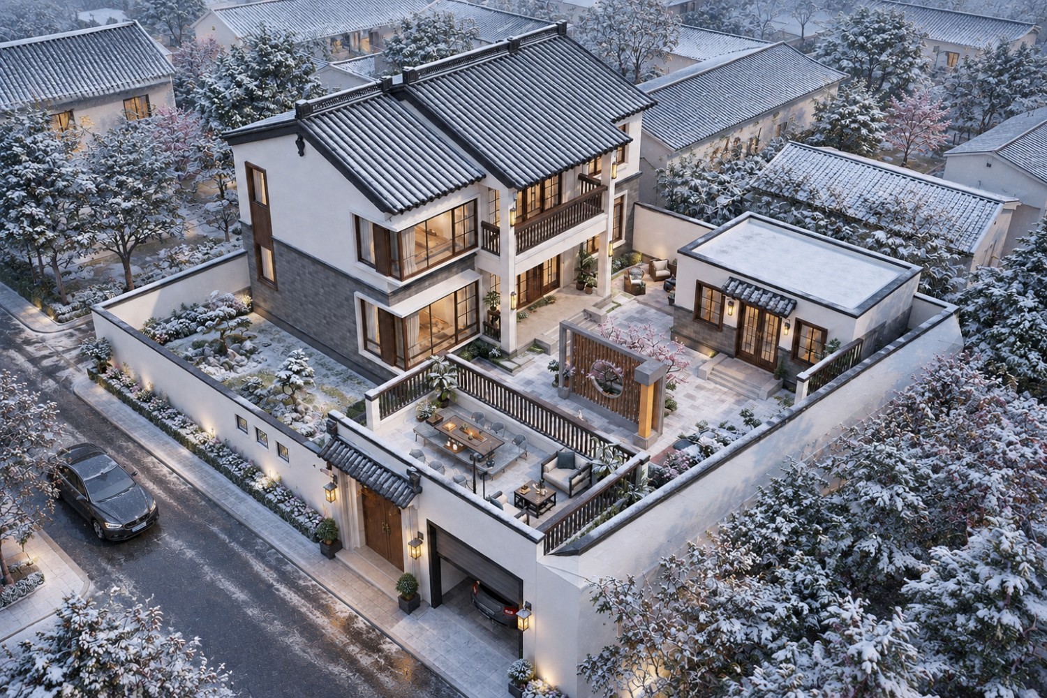 河南驻马店张家新中式三合院