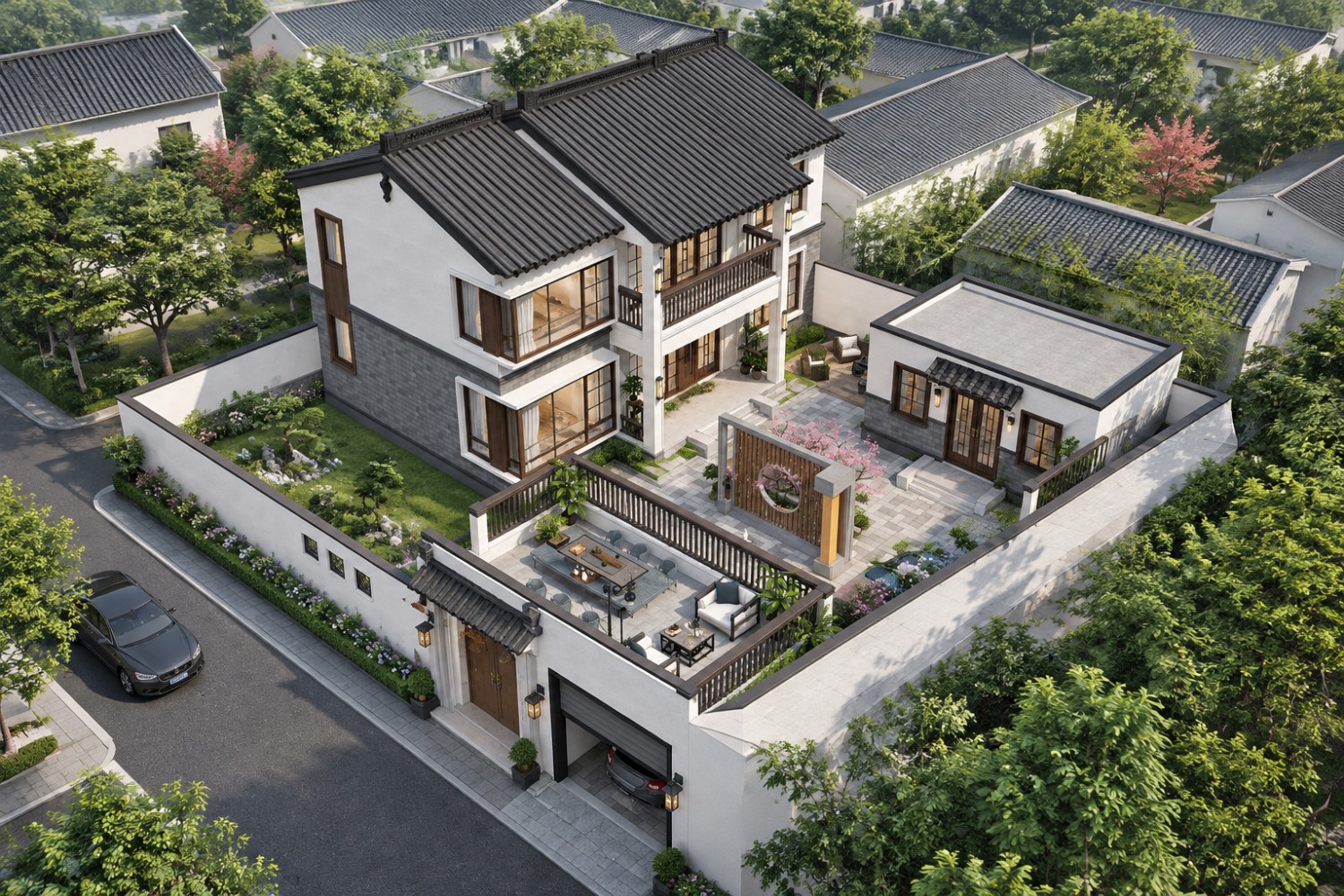 河南驻马店张家新中式三合院